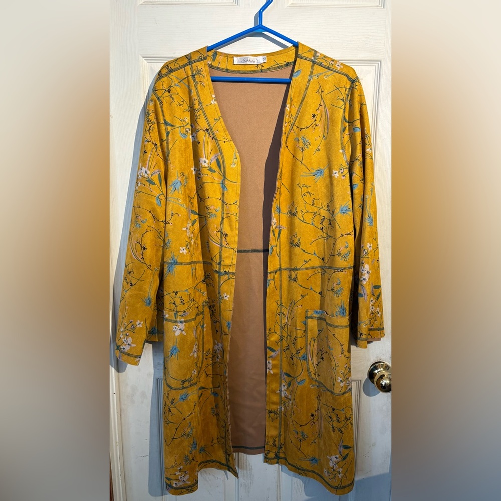 Solitaire Mustard Floral Cardigan